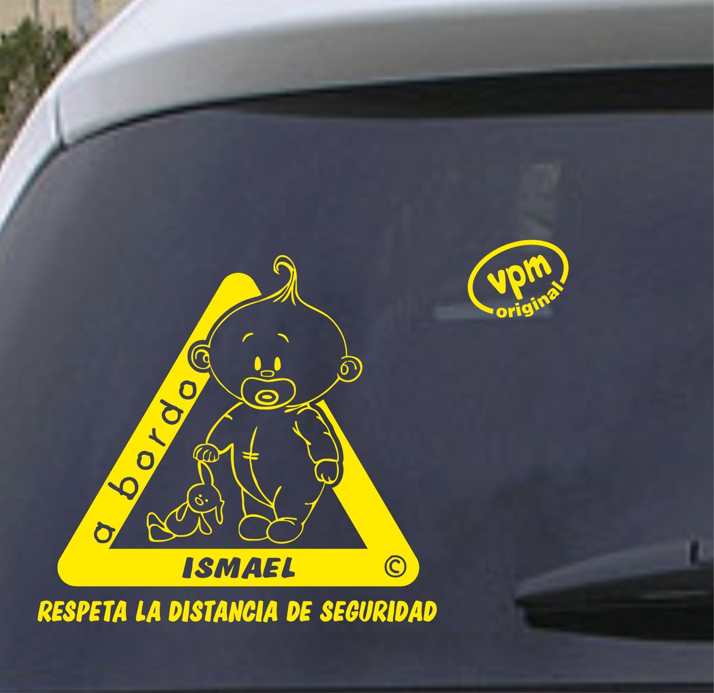 VPM012 Pegatina/Adhesivo BEBÉ A BORDO personalizado