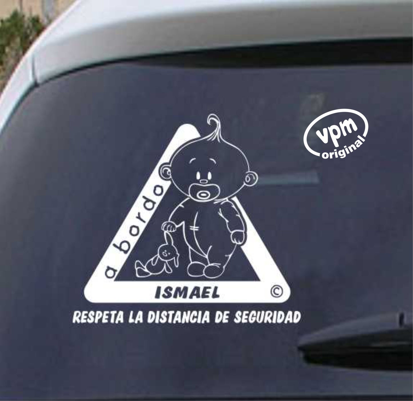 VPM012 Pegatina/Adhesivo BEBÉ A BORDO personalizado