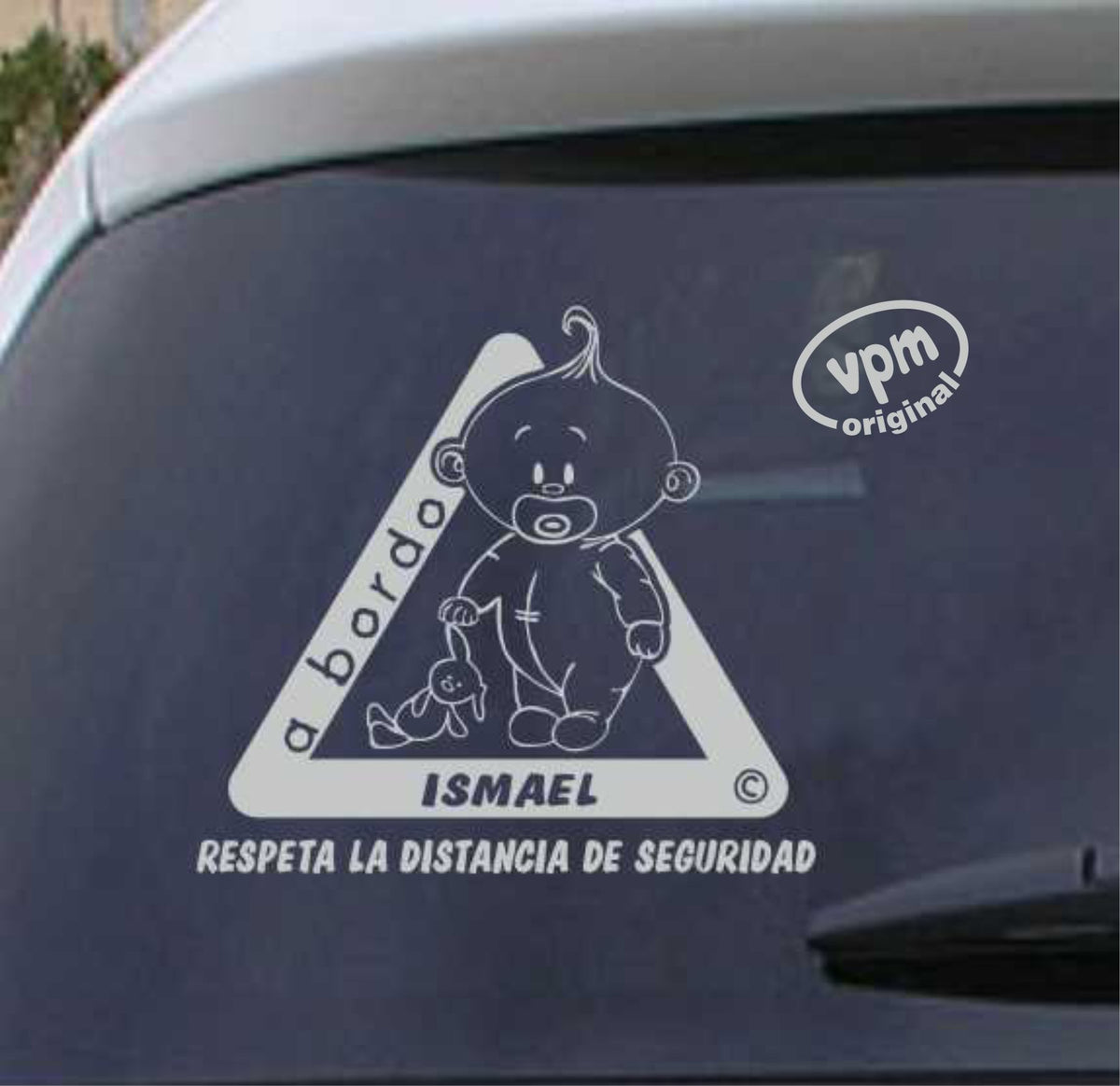 VPM012 Pegatina/Adhesivo BEBÉ A BORDO personalizado