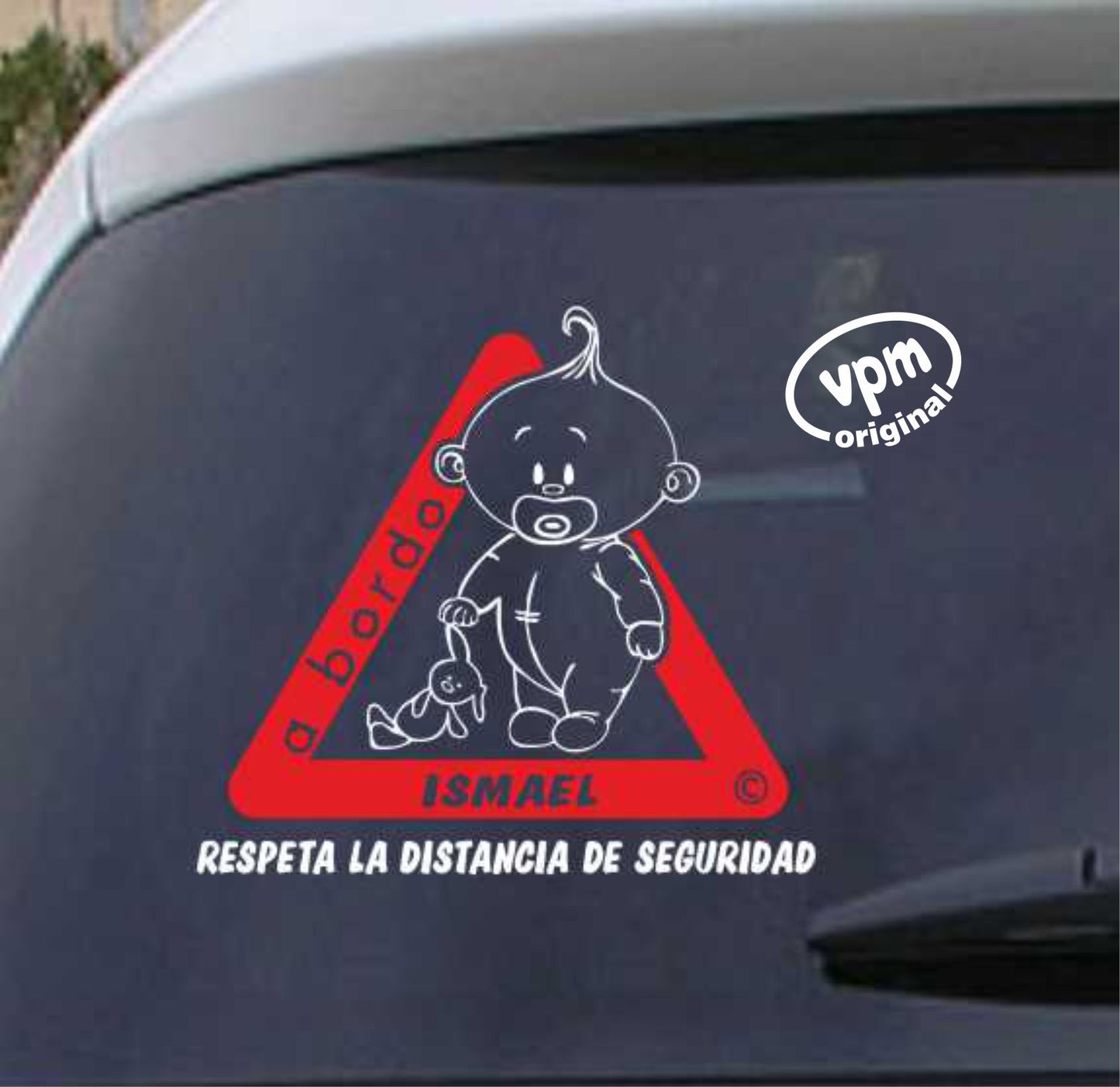 VPM012 Pegatina/Adhesivo BEBÉ A BORDO personalizado