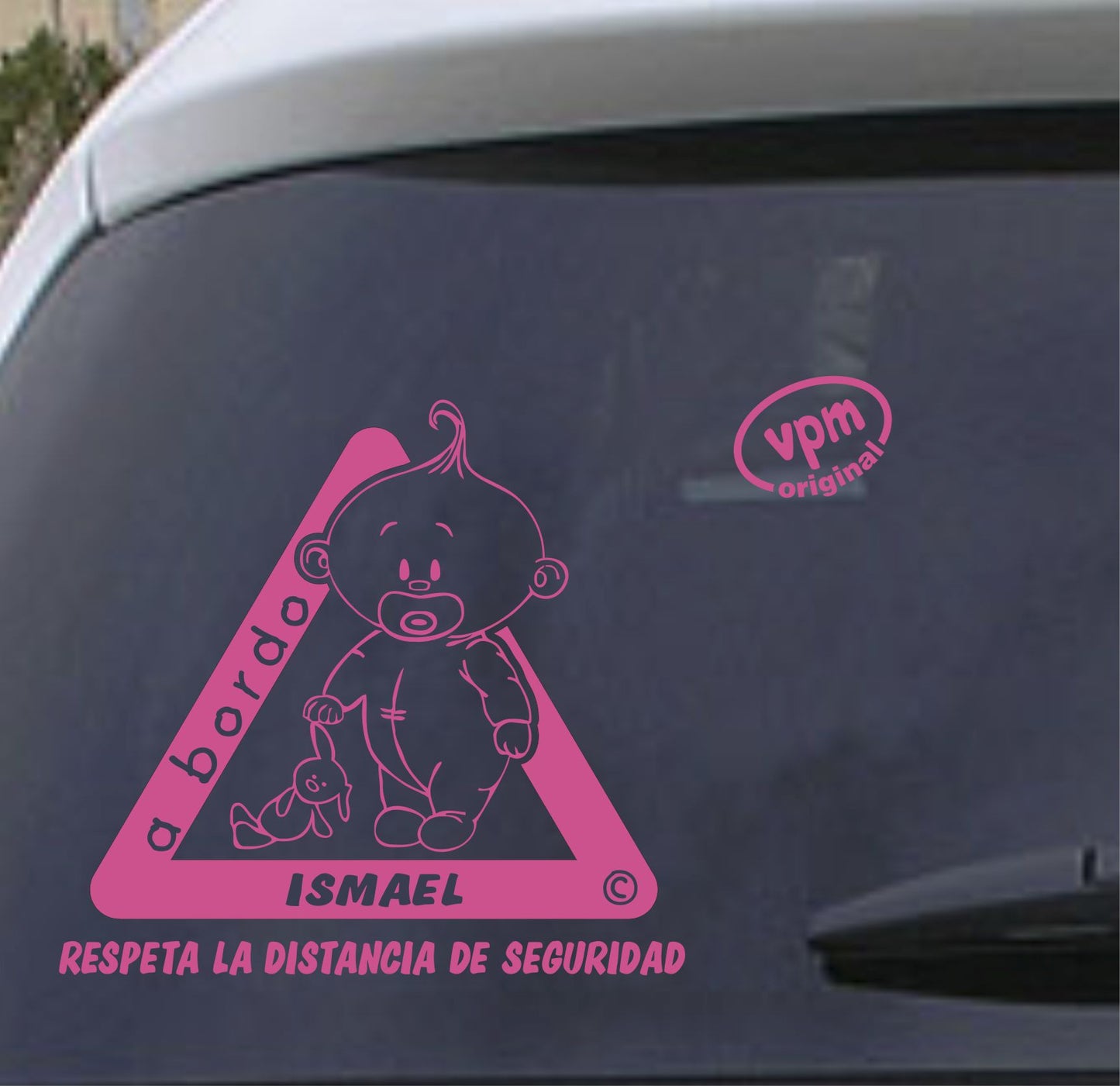 VPM012 Pegatina/Adhesivo BEBÉ A BORDO personalizado