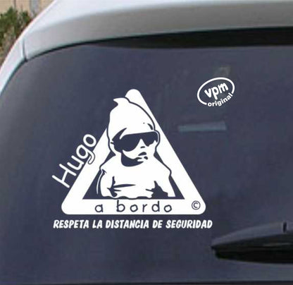 VPM021 Pegatina/Adhesivo BEBÉ A BORDO personalizado