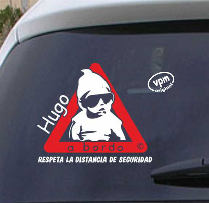VPM021 Pegatina/Adhesivo BEBÉ A BORDO personalizado