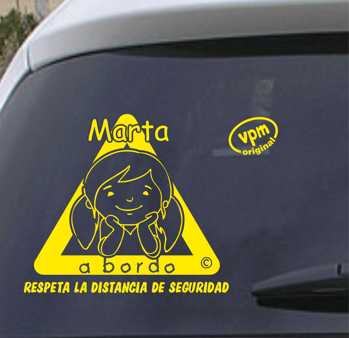 VPM023 Pegatina/Adhesivo BEBÉ A BORDO personalizado