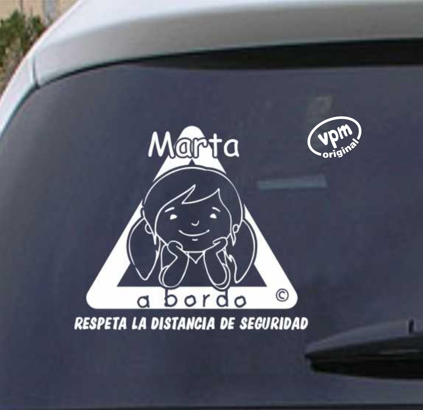 VPM023 Pegatina/Adhesivo BEBÉ A BORDO personalizado