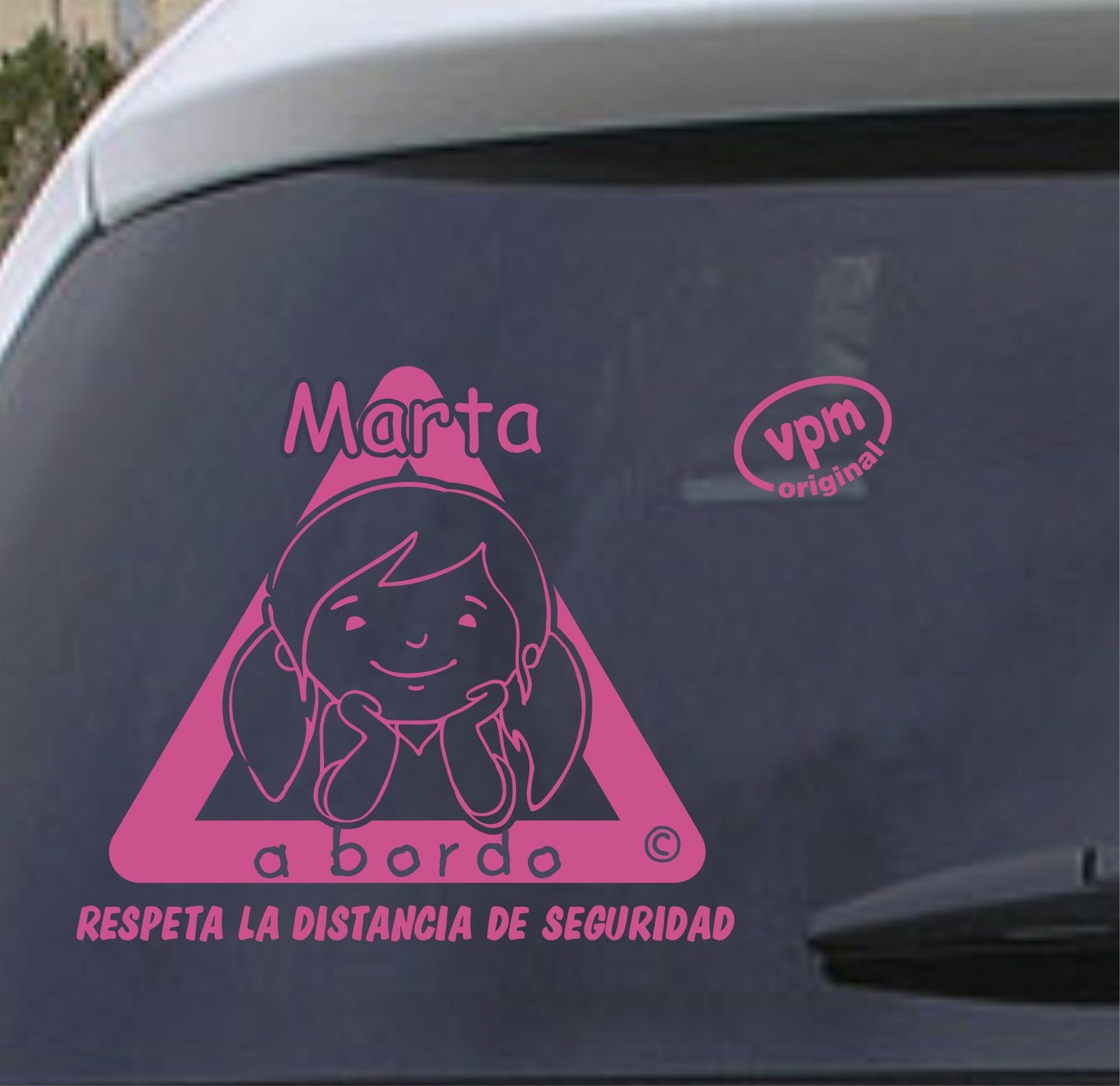 VPM023 Pegatina/Adhesivo BEBÉ A BORDO personalizado