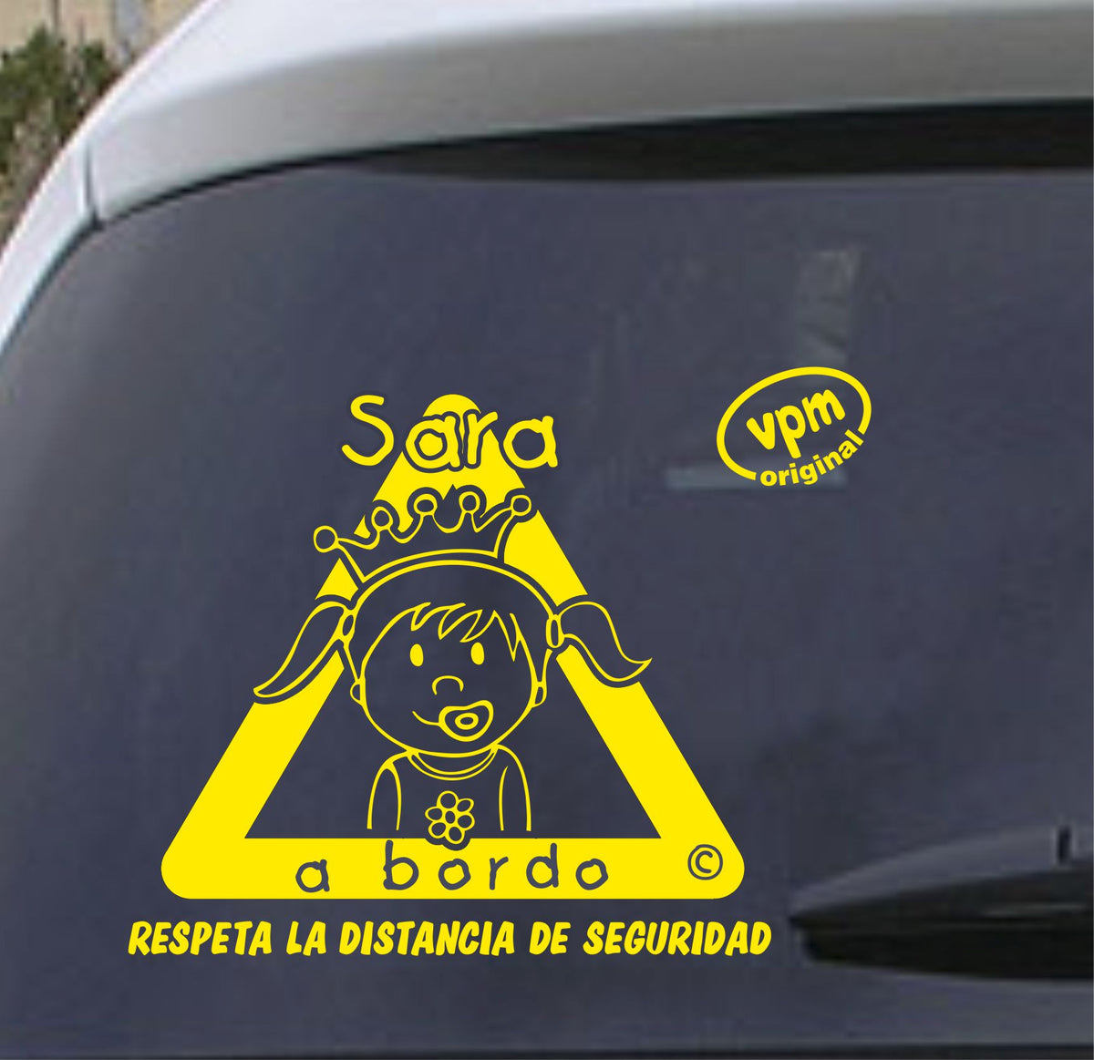 VPM024 Pegatina/Adhesivo BEBÉ A BORDO personalizado