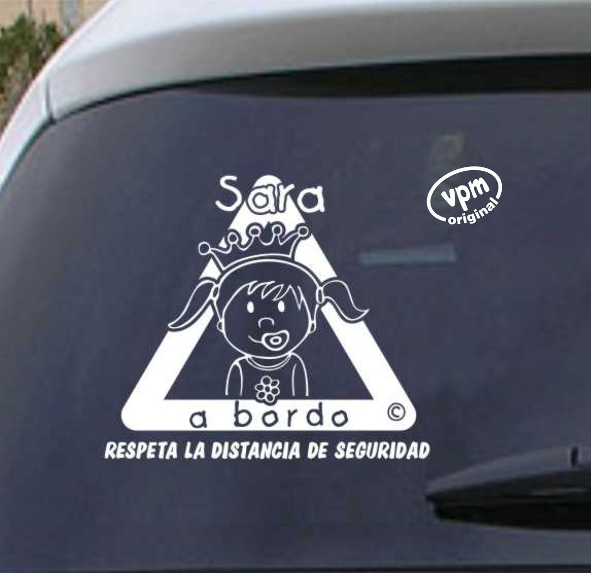 VPM024 Pegatina/Adhesivo BEBÉ A BORDO personalizado