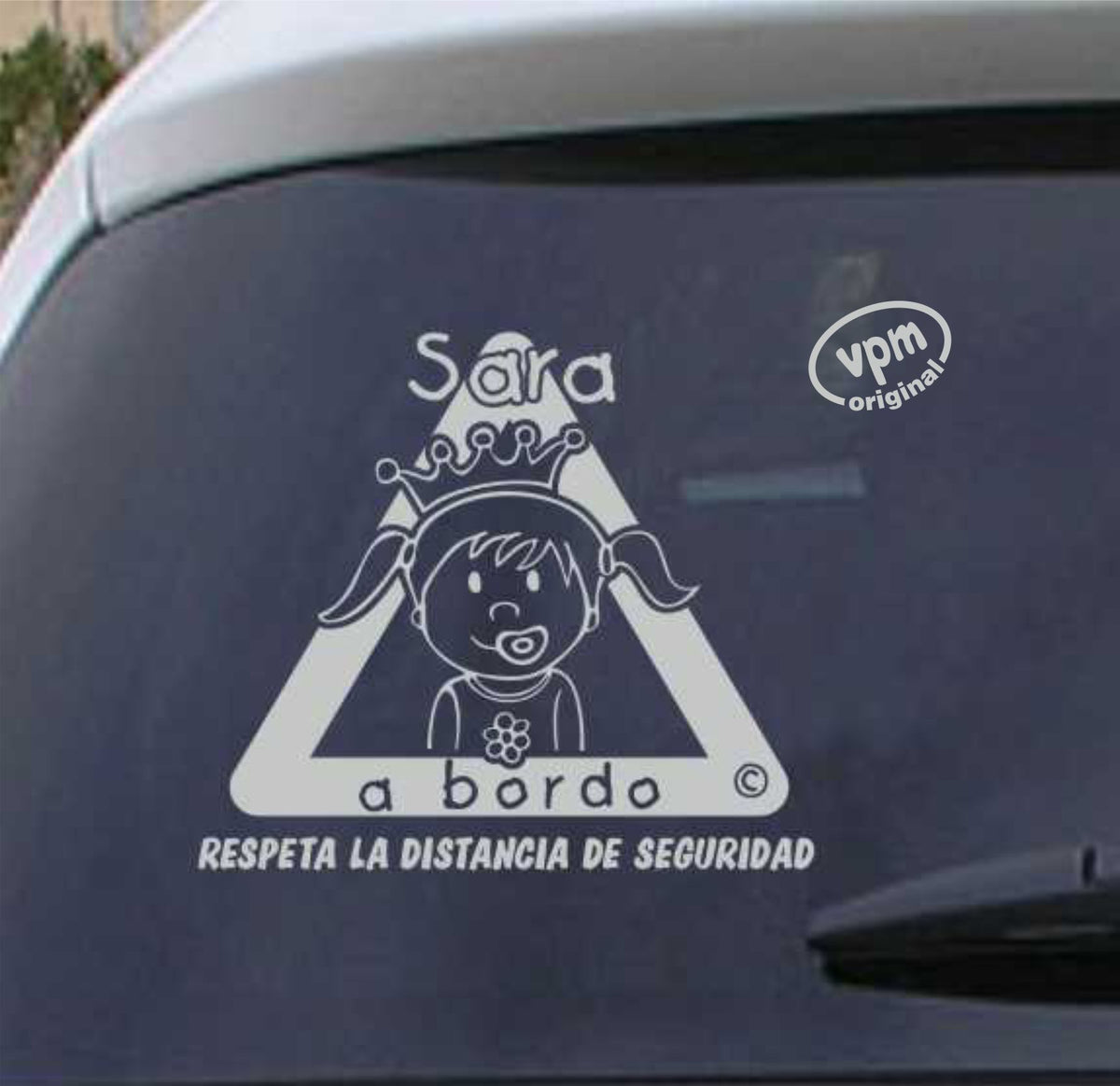 VPM024 Pegatina/Adhesivo BEBÉ A BORDO personalizado