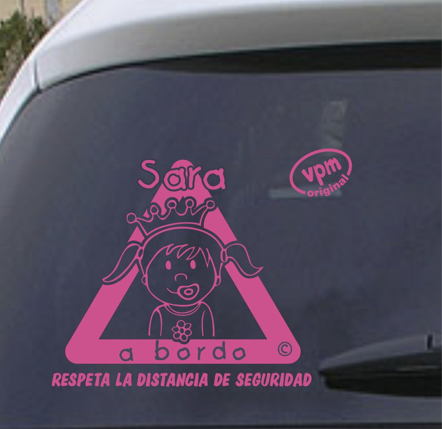 VPM024 Pegatina/Adhesivo BEBÉ A BORDO personalizado