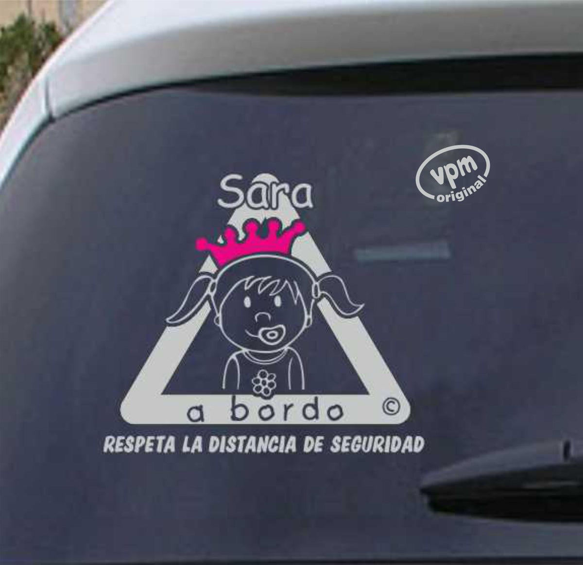 VPM026 Pegatina/Adhesivo BEBÉ A BORDO personalizado