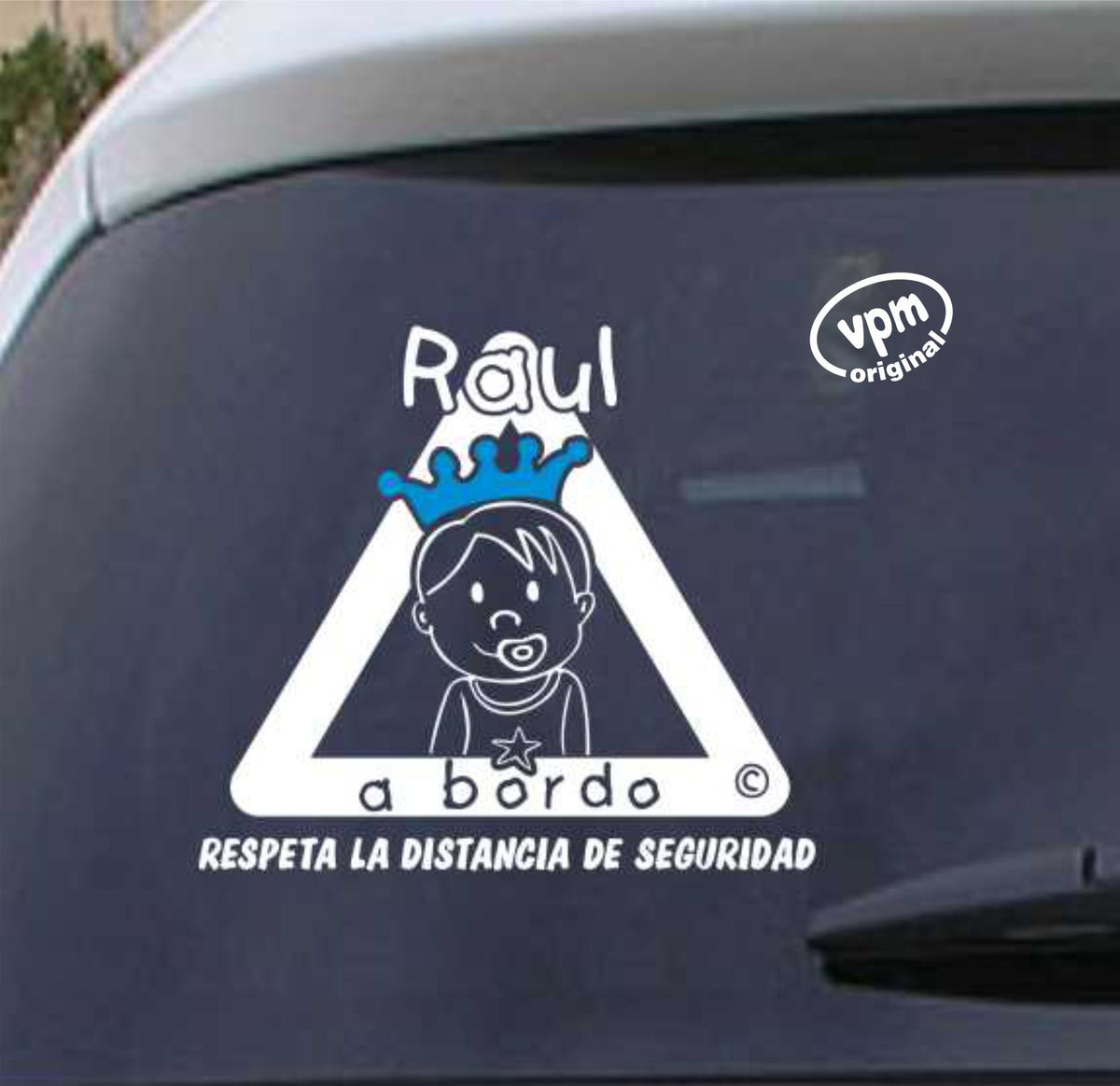 VPM027 Pegatina/Adhesivo BEBÉ A BORDO personalizado