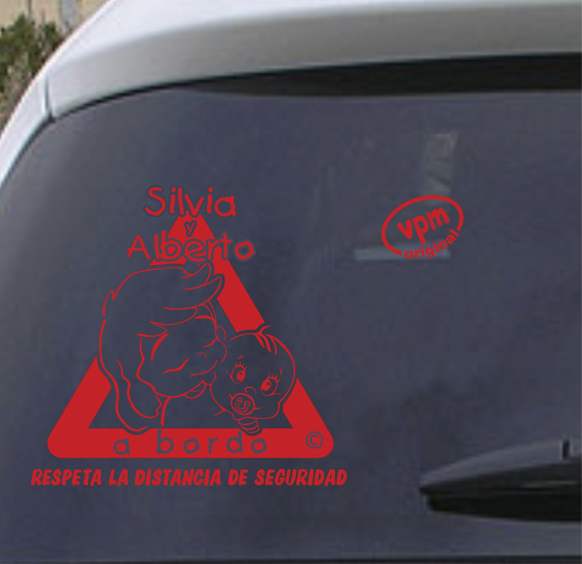 VPM028 Pegatina/Adhesivo BEBÉ A BORDO personalizado