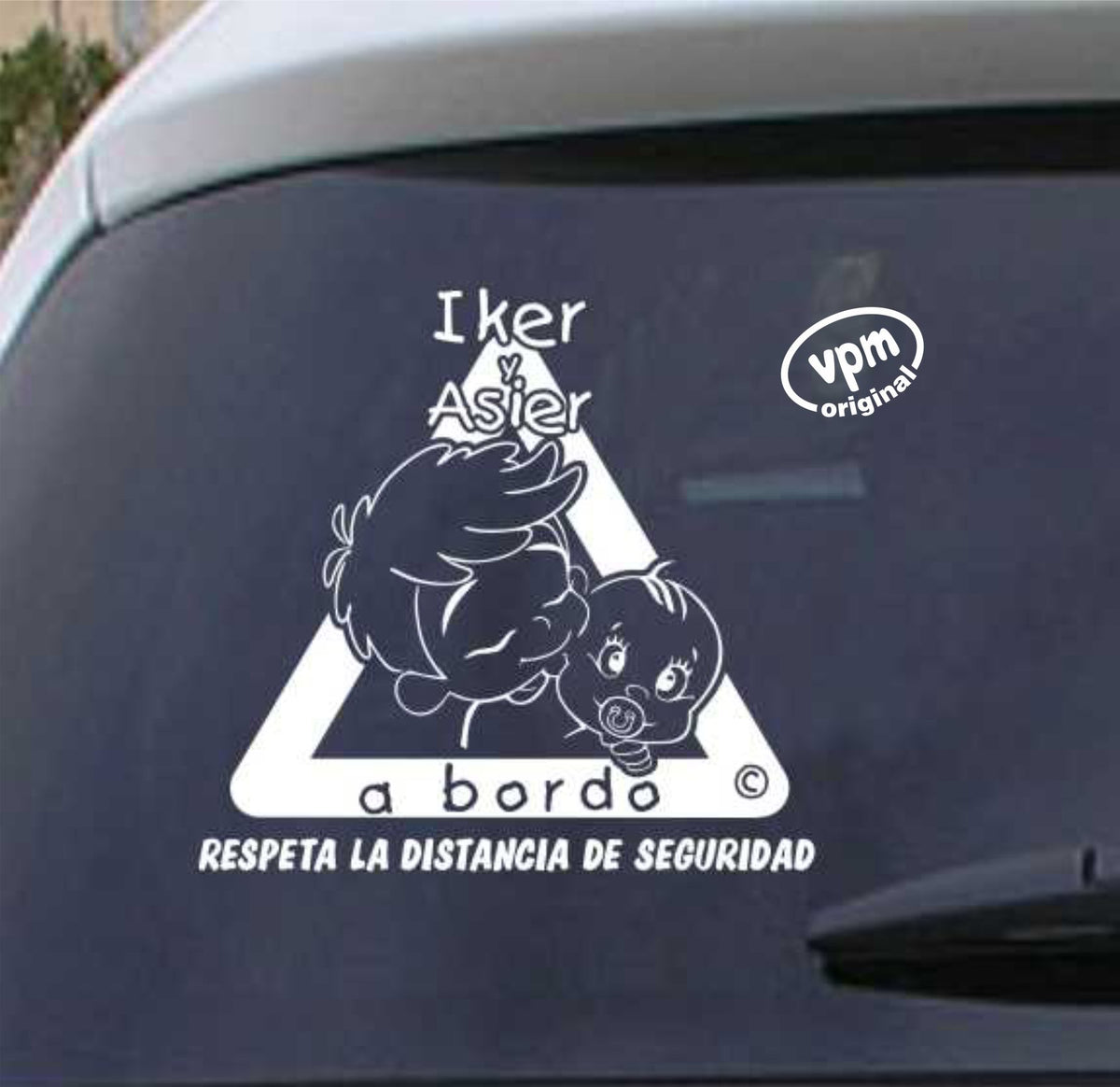 VPM030 Pegatina/Adhesivo BEBÉ A BORDO personalizado