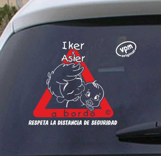 VPM030 Pegatina/Adhesivo BEBÉ A BORDO personalizado