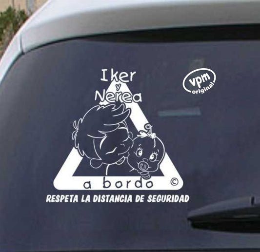VPM031 Pegatina/Adhesivo BEBÉ A BORDO personalizado