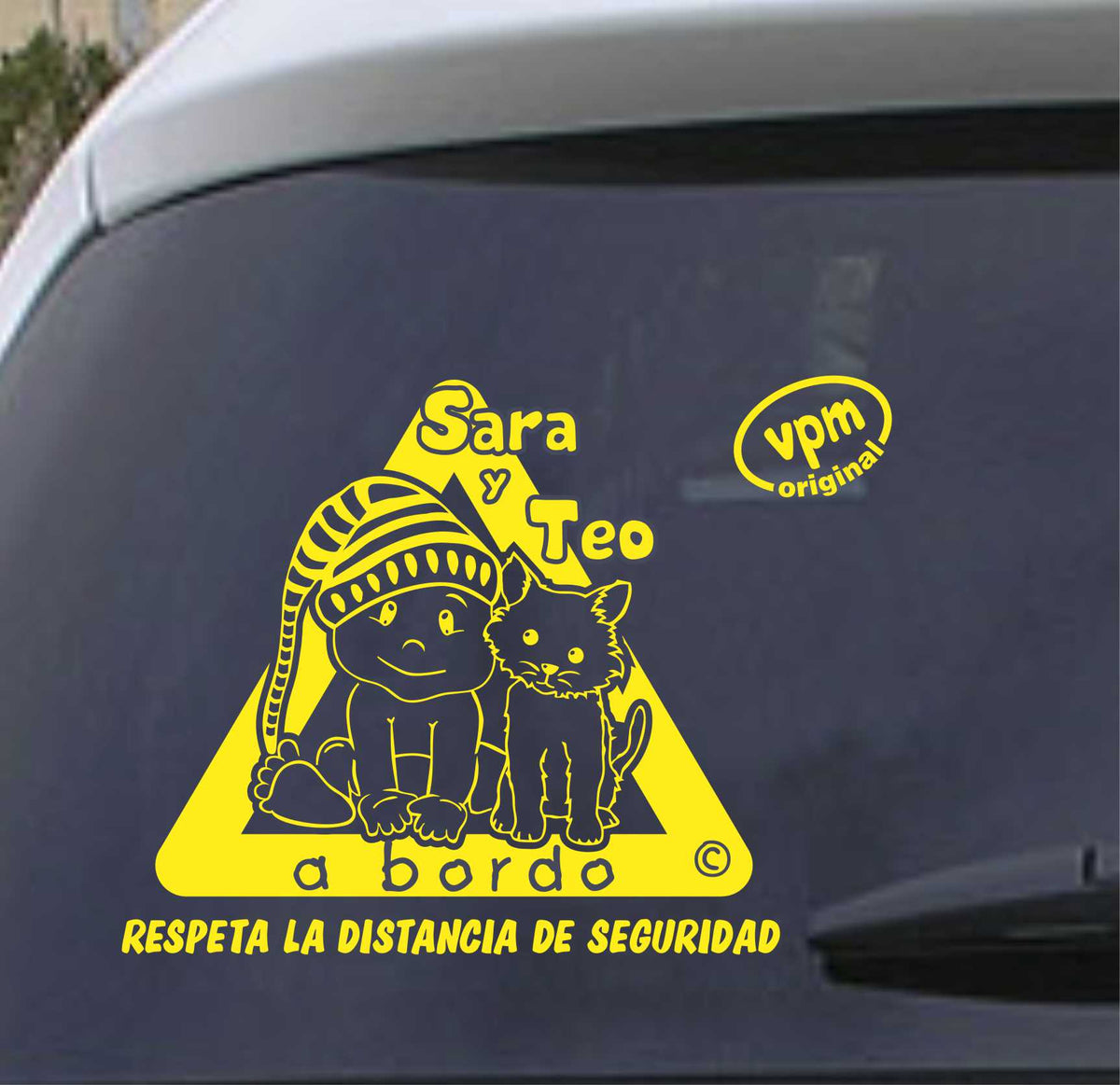 VPM035 Pegatina/Adhesivo BEBÉ A BORDO personalizado