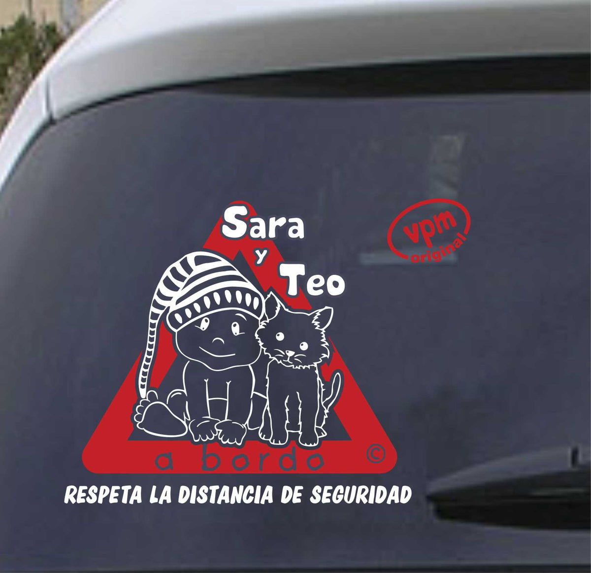 VPM035 Pegatina/Adhesivo BEBÉ A BORDO personalizado