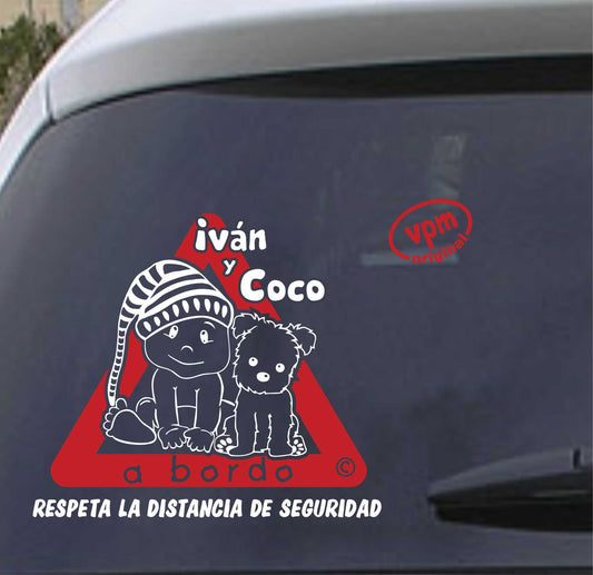 VPM036 Pegatina/Adhesivo BEBÉ A BORDO personalizado
