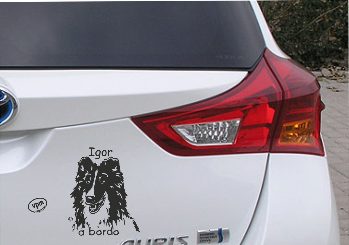 Pegatina/Adhesivo SHETLAND SHEEPDOG personalizado