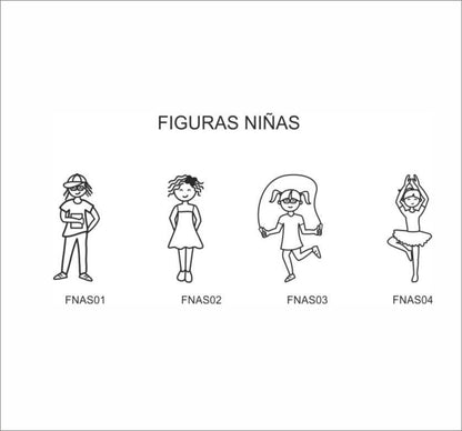 Pegatina/Adhesivo de figuras de familia personalizada con 2 miembros